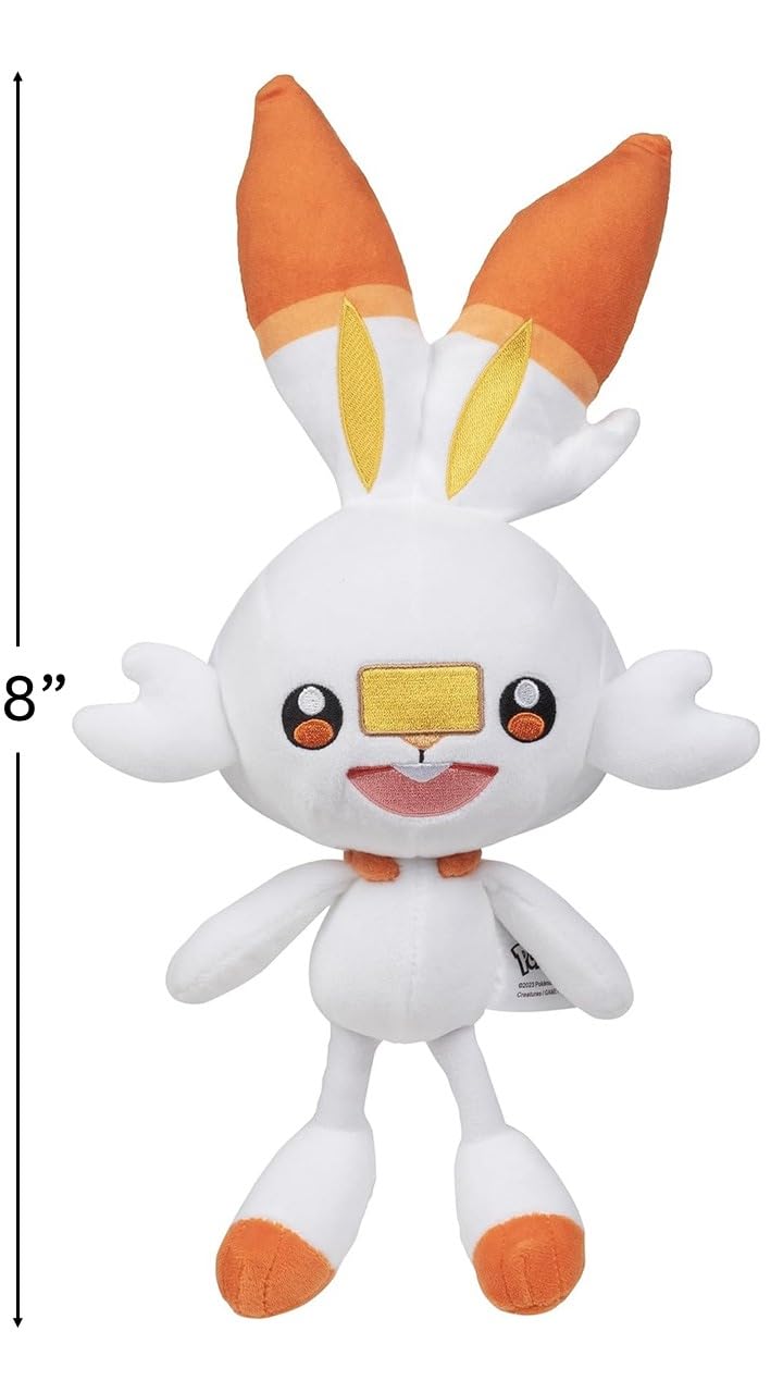 Pokémon 8" Scorbunny, Grookey & Sobble Plush 3-Pack - Soft Stuffed Toy - Officially Licensed - Sword & Shield Starter Set