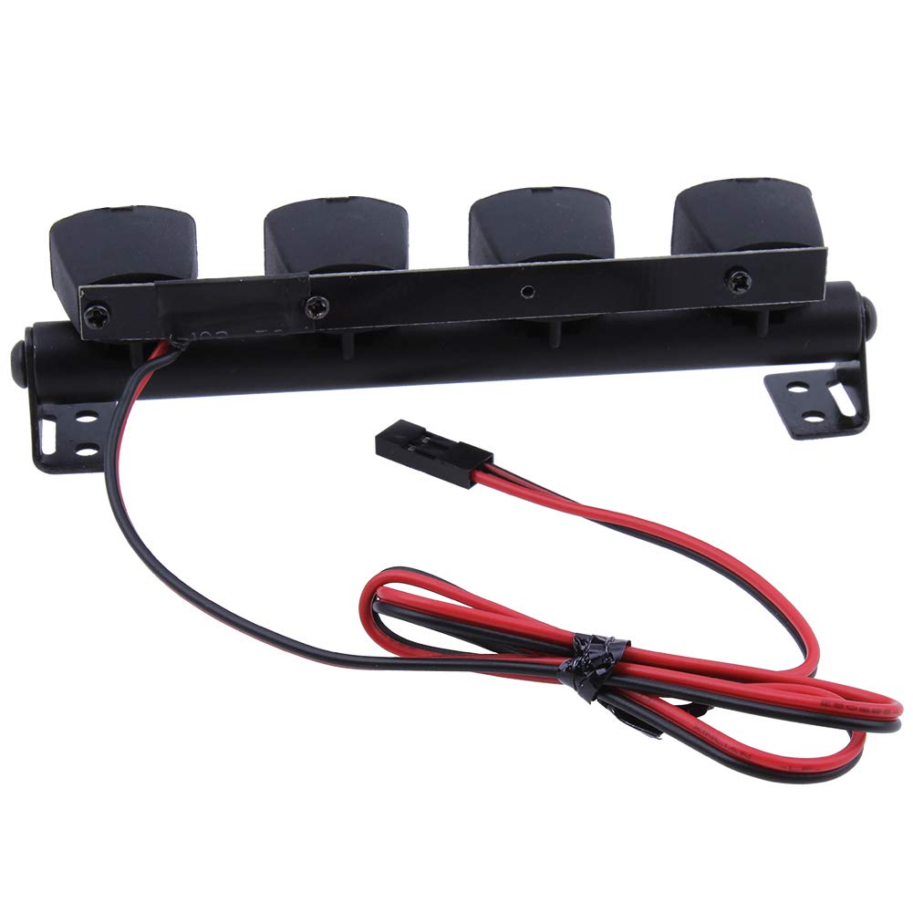 Hobbypark Rc Car Light Bar Kit 4 Leds Body Shell Roof Lights For 1/10 Rc Crawler Car Truck Accessories