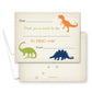 20 Dinosaur Fill-In Thank You Cards And Envelopes