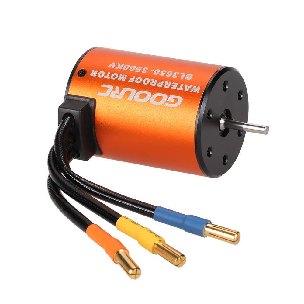 GoolRC 3650 3500KV Brushless Motor & 60A ESC Combo for 1/10 RC Car Truck, Waterproof, Model 43227-2288, Copper Material