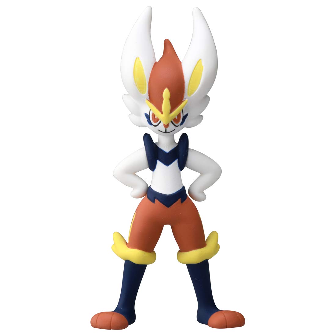 Takaratomy Pokemon Moncolle MS-35 Cinderace Pyrobut Figure - White, Plastic, TKT16400