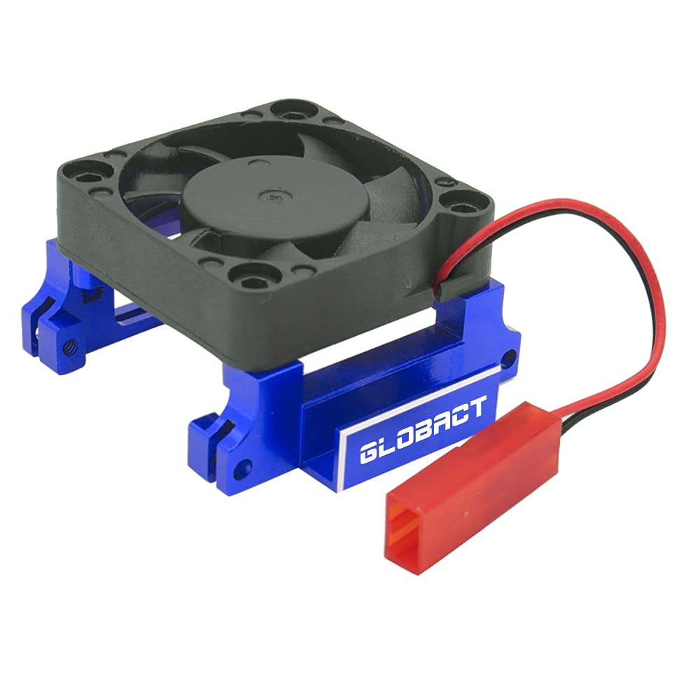 GLOBACT CNC Aluminum Alloy ESC Cooling Fan Heat Sink High Velocity Fan Heatsink for 1/10 Slash 4x4 Stampede 4x4 VXL Rustler VXL