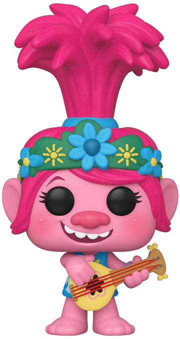Funko - Figurine Trolls World Tour - Poppy W/Guitar Exclu Pop 10Cm - 0889698473491