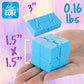SMALL FISH Blue Infinity Cube Fidget Toy - 1.5 Sensory Stress Relief Gadget for Kids & Adults, Ideal for Autism & Desk Décor