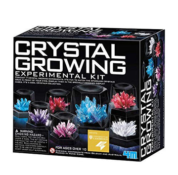 4M 7 Crystal Growing Science Experimental Kit With Display Cases - Easy Diy Stem Toy Lab Experiment Specimens, Educational Gift For Kids, Teens, Boys & Girls