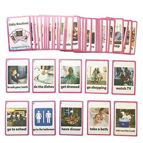 Daily Routines Gestures English Flash Cards Baby Card Learning Toys For Children Pocket Card Pre-Kindergarten Kids Gifts