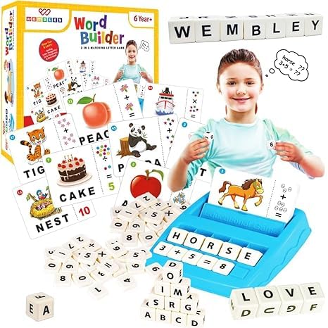 Toyxiity Mall Educational Toys Spelling Brain Games For Kids Learning Birthday Gift For Boys Girls 2 In 1 Flash Cards Matching L