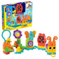 Mega Bloks Fisher-Price Sensory Building Blocks Toy, Move N Groove Caterpillar Train With 24 Pieces And Pull String, Gift Ideas