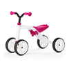 Chillafish Quadie: Stable 4-Wheel “Grow-With-Me” Ride-On, 3 Seat Positions With Cookie Storage In The Seat, Silent Non-Marking Wheels And Customization Stickers, Ages 1-3, Pink