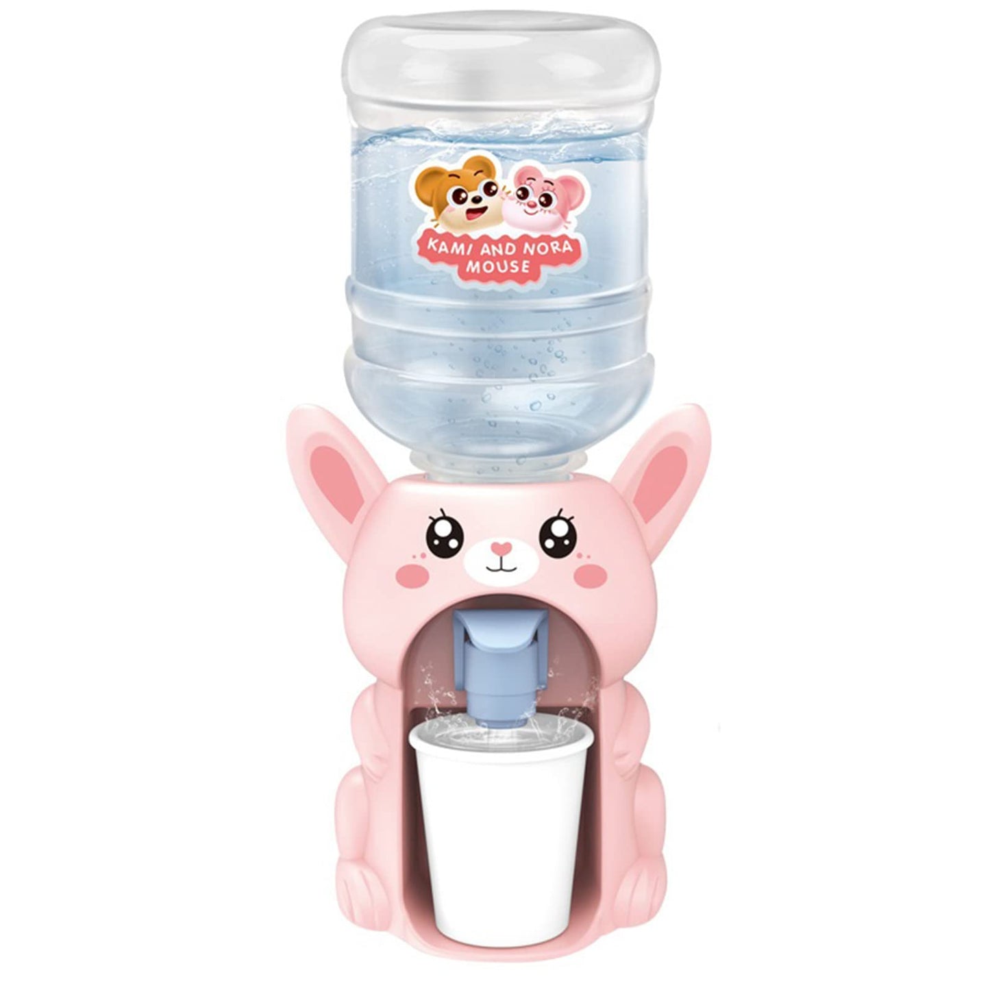 Luozzy Mini Water Dispenser Toy For Kids Simulation Animal Water Machine Toy For Kids Water Dispenser Dollhouse Toy (Rabbit)
