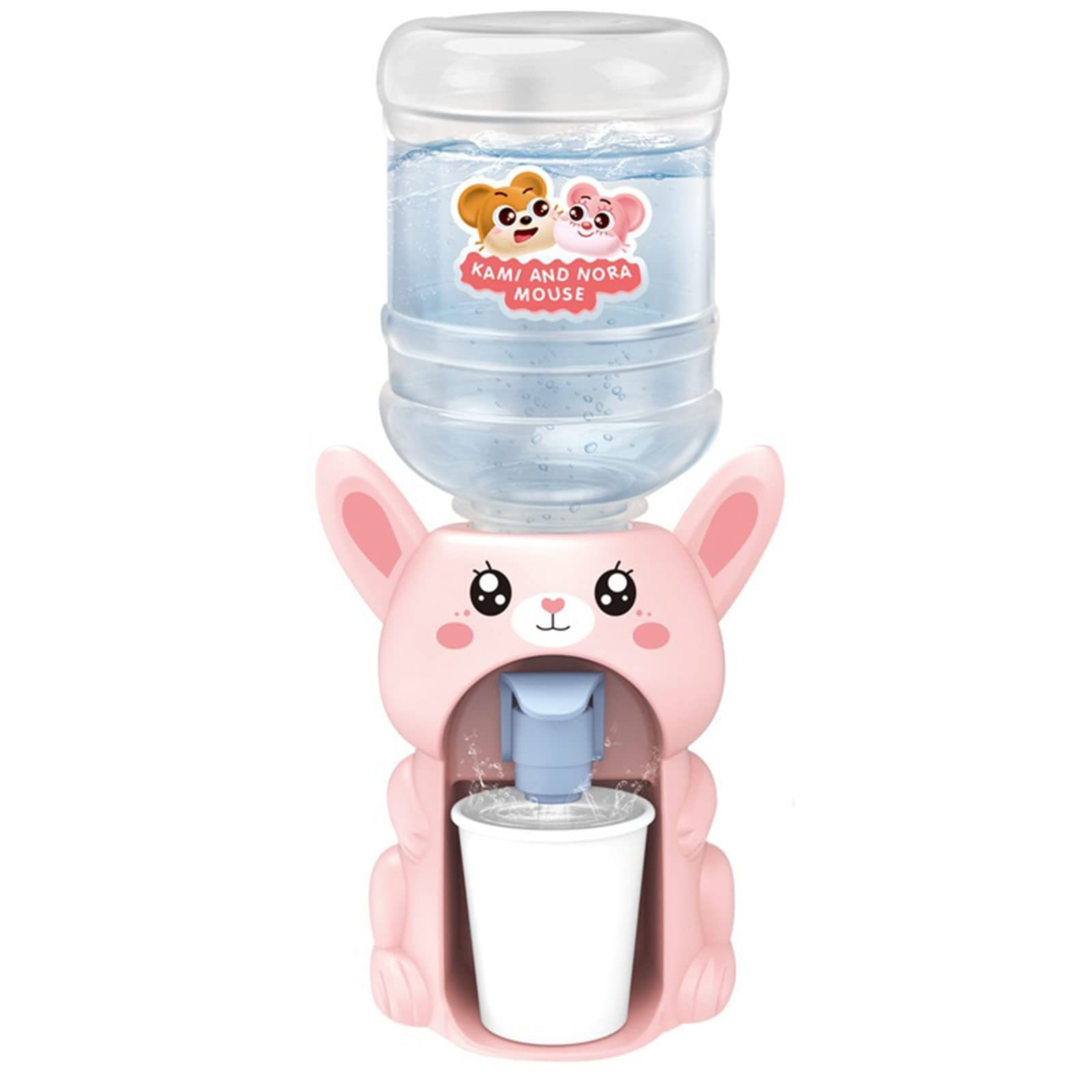 Luozzy Mini Water Dispenser Toy For Kids Simulation Animal Water Machine Toy For Kids Water Dispenser Dollhouse Toy (Rabbit)