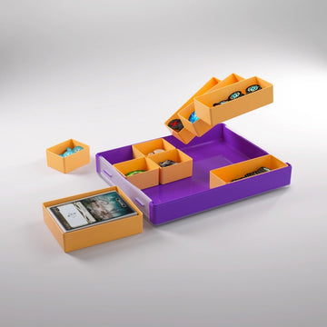 Gamegenic Token Silo Convertible | Store & Organize Board Game Tokens | 9 Removable Trays In 3 Different Sizes | Stackable Token Box | Convenient Space-Saving Design | Orange Color | By Gamegenic