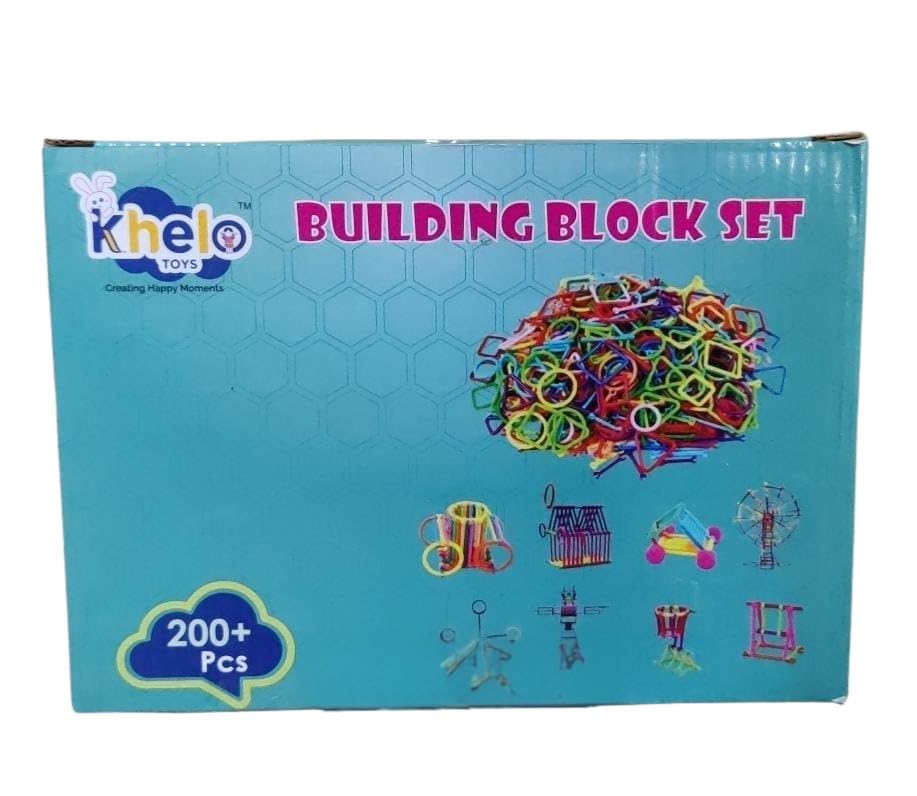 Vaayu E Store Building Block Set, Multicolour Construction Toys For Kids (200 Pieces)