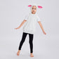 Feibel Kids Sheep Costume Boys Girls Furry Hooded Vest Cute Animal Costume Little Lamb Christmas Outfits (White, 3-4 Years)
