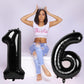 40 Inch Black Number Balloons, Large Digital 9 Balloon, Foil Mylar Balloons Decorations For 9 19 90 Birthday Party, Engagement,