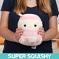 Squishmallows Original 8-Inch Amelie The Strawberry Milk - Official Jazwares Plush - Collectible Soft Squishy Food Stuffed Anima
