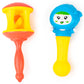 Ratnas Sargam Twin Rattle Set of 2 pcs with Sound to Attract New Born Babies, Infants & Toddlers (Assorted Colours)