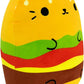 Cats Vs. Pickles Cheeseburger Cat Plushie 8.6-Inch Bean-Filled Soft Toy For Kids Adults Collectors