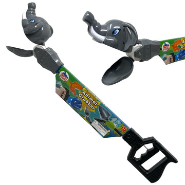 Warm Fuzzy Toys 21    Elephant Grabber Toy - Durable Plastic Hand Grabber For Kids - Perfect For Birthday Gifts, Goodie Bags, Pr