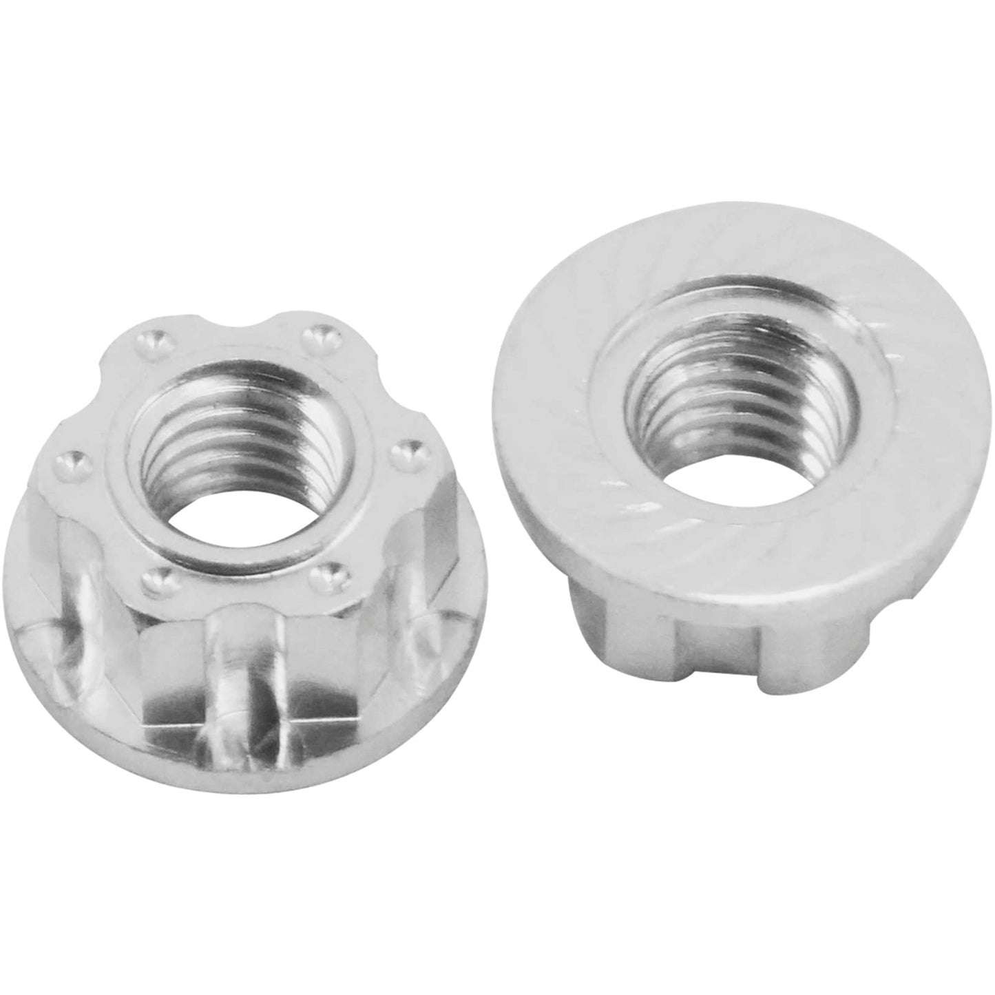 Vgoohobby 4Pcs Hexagonal Nuts, M4 Aluminum Alloy RC Wheel Hex Nuts Compatible with HSP Sakura D3 D4 1/10 RC Car (Silver)
