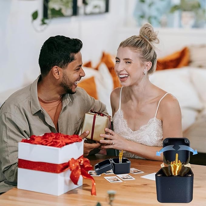 Rose Heart in A Box Rose Heart Gifts Surprise Box of Rose Heart Rose Heart Box Fun Just for You Rose Heart Rose Heart in Box for Christmas Birthday Gift Christmas Stocking Stuffers for Kids mature-themed