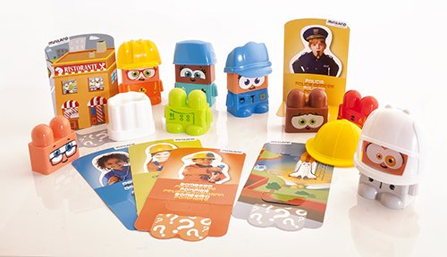 Miniland Job Blocks Board Game For Toddlers Age 2 - Preschoolers Age 4, Teaches Careers, Diversity, Fun Language Development, Pretend Play, Free Curriculum