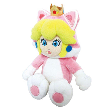 Sanei Super Mario 3D World Neko Cat Princess Peach 9' Plush Doll
