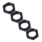 LAFEINA 4PCS 17mm Aluminum Wheel Hex Hub Nut for 1/8 RC Model Car Upgraded Parts (Black)