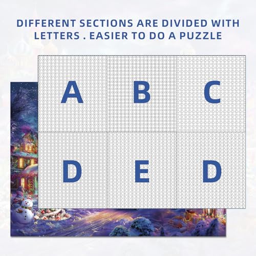 Nattork Jigsaw Puzzle 1000 Pieces for mature-themeds  Christmas Castle Challenging mature-themed Puzzles for Christmas Decor & Gift