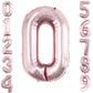 Goer Rose Gold Foil Balloons Number 0 For 10Th 20Th 30Th 40Th 50Th 60Th 70Th 80Th 90Th 100Th Birthday Party Supplies Anniversary Decorations(3 Pcs,42 Inch,32 Inc,16Inch)