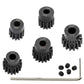 5-Pack Black Steel Metal 32P 5mm Pinion Motor Gear Sets 13T 14T 15T 16T 17T Compatible with HPI Kyosho Losi Axial Tamiya 1/8 1/1