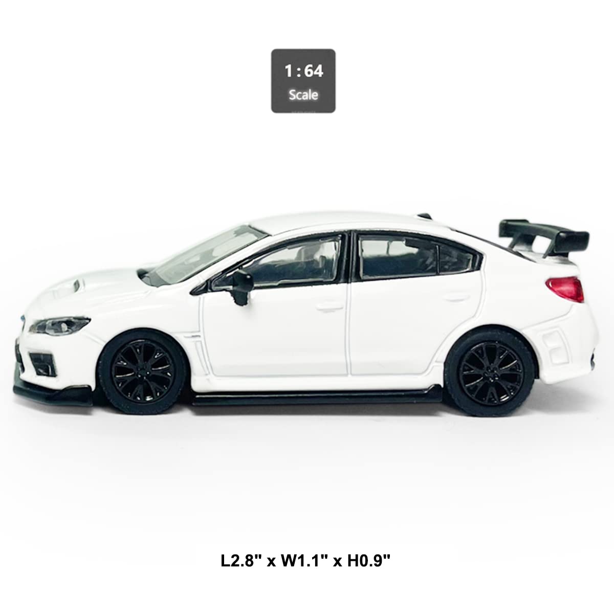 2016 Impreza Wrx Sti S207 Model Car 1/64 Scale Diecast Toy Cars Racing Sports Sedan Metal Alloy Friction Powered Children’S Die-Cast Vehicles, Collection For Men Toys For Boys Kids Gifts, White