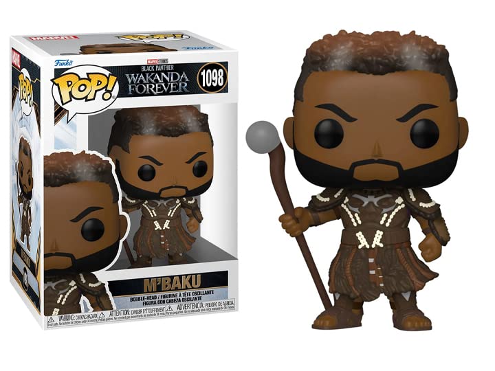 Pop Marvel: Black Panther: Wakanda Forever - M 'Baku Funko Vinyl Figure (Bundled With Compatible Box Protector Case), Multicolor