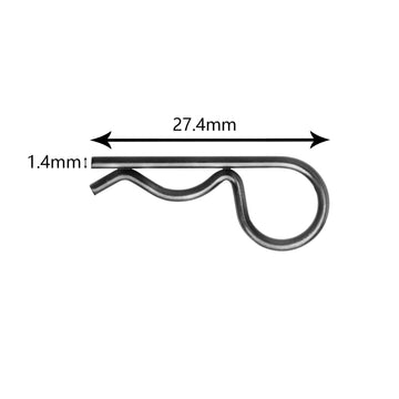 GoHobby RC Body Clips with Pull Tabs for Traxass TRX4 Arrma Axial SCX10 Redcat HSP Himoto 1/8 1/10 RC Car Shell, 20-Pack (Black)