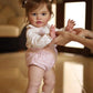Kokomandy Big Size Realistic Reborn Toddler Dolls 26 Inch Lifelike Reborn Baby Girl Cute Standing Doll Weighted Body Real Life Silicone Reborn Babies Bebes Doll Toddler Girls Birthday Gifts