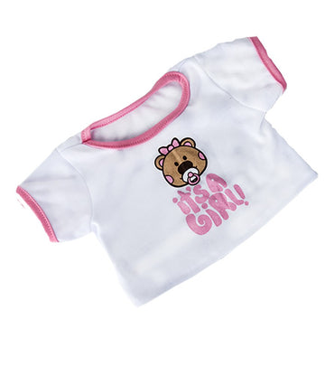 It'S A Girl T-Shirt Teddy Bear Clothes Fits Most 14'-18' Build-A-Bear And Make Your Own Stuffed Animals