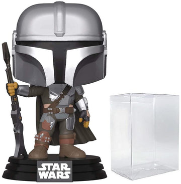 POP Star Wars: The Mandalorian - Mandalorian Beskar protective covering [Din Djarrin] Funko Pop! Vinyl Figure (Bundled with Compatible Pop Box Protector Case) Multicolored 3.75 inches