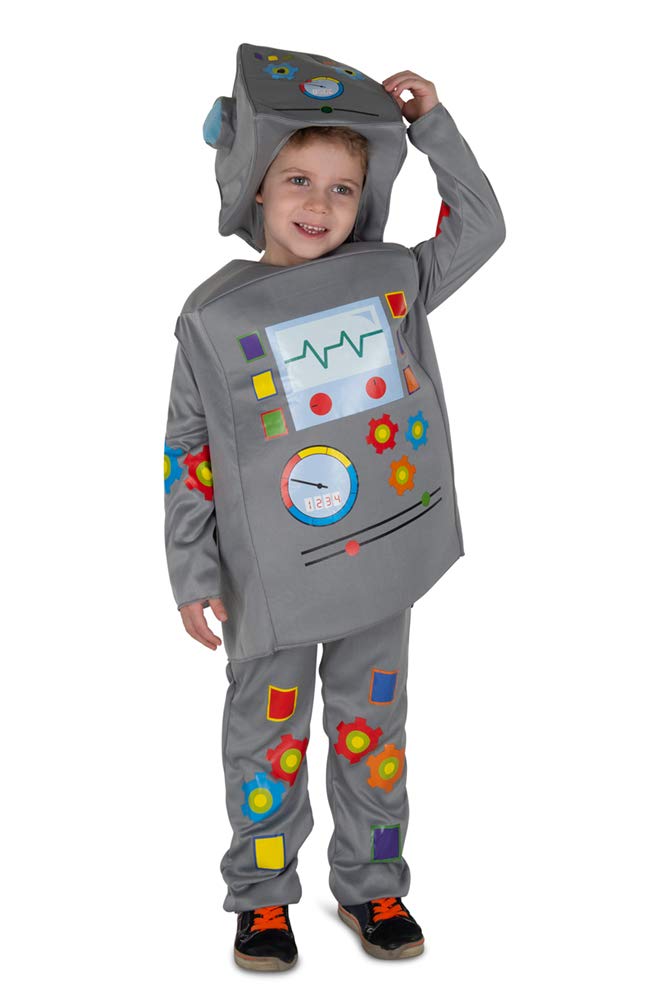 Dress Up America Robot Costume For Kids - Robot Jumpsuit, Tunic & Headpiece Set (Small)
