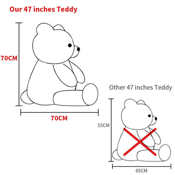 Maogolan Giant Purple Teddy Bear 47 Inch Life Size Bear Stuffed Animal Plush Toy Valentines Bear For Girls Girlfriend Wife Child