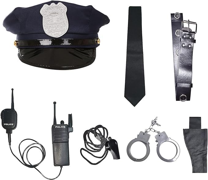 Neilyoshop Kids Police Cop Costume For Boys Police Office Costume Halloween Cosplay Party