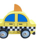 Funwood Games Wooden Pull/Push Along Toy Car For Kids (Taxi)