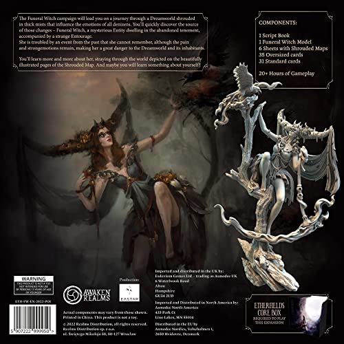 Awaken Realms Etherfields Board Game: Funeral Witch Expansion, Fantasy Strategy, 1-4 Players, Ages 14+, Avg. Playtime 90-180 Min, Multicolor