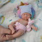 Mire & Mire Reborn Baby Doll - 7 Inch Girl Mini Silicone Realistic Newborn Baby Doll, Non-Vinyl Doll, Washable Reality Doll Baby