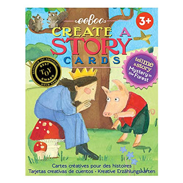 Eeboo: Mystery In The Forest Create A Story Pre-Literacy Cards, Encourage Interactive And Imaginative Play, Encourages Imagination, Creativity, And Story-Telling, For Ages 3 And Up
