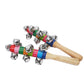 Shamsi Arts Wooden Bell Rattle Toy For Babies, Musical Ghungroo Rattle, Colorful, 16 Cm, Pack Of 2