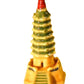 Bonsai Boy E2852 3 In Glazed Ceramic Pagoda Figurine, Red, Green & Orange