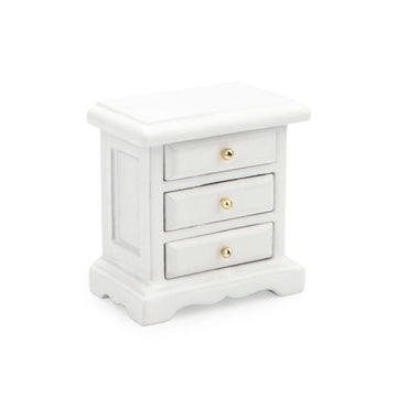 Miniature Bedside 1:12 Furniture Dollhouse Nightstand Bedroom Drawer Cabinet Model Accessories Mini House Scene Building Tableto