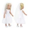 Emily Rose 14 Inch Doll Clothes Beautiful 3 Piece Bridal Communion Dress Outfit , Including Veil and Satiny Shoes!  Fits Most 14