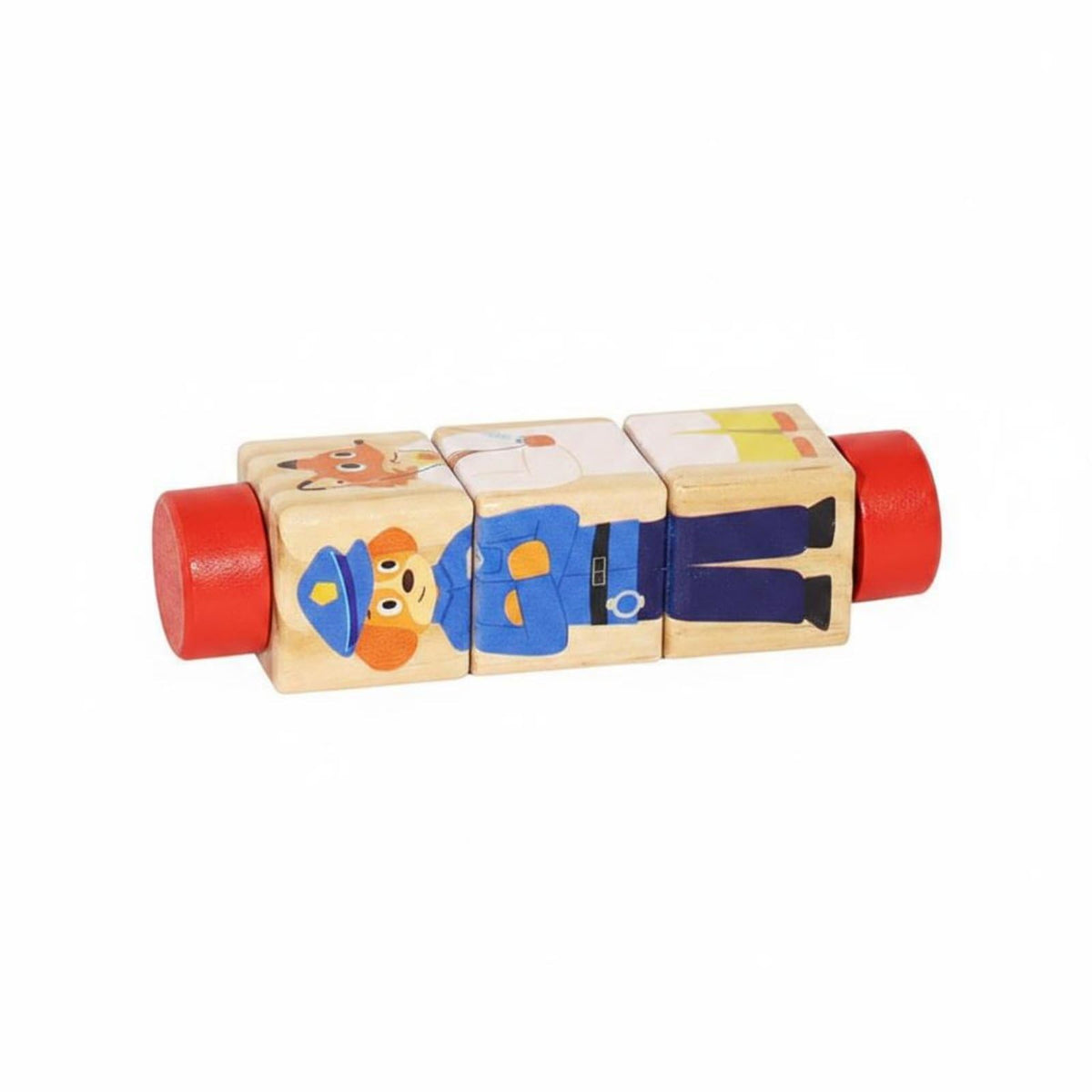 Ojiva Easy To Grip Wooden Rotating Brain Teaser Blocks Early Learning Grasp Training Toy Fine Movement Skills Rotating Block Toy