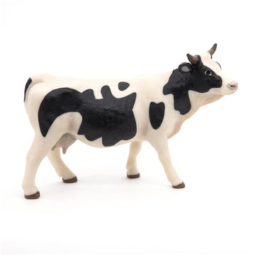 Papo -Hand-Painted - Figurine -Farmyard Friends -Black And White Cow -51148 - Collectible - For Children - Suitable For Boys And Girls - From 3 Years Old